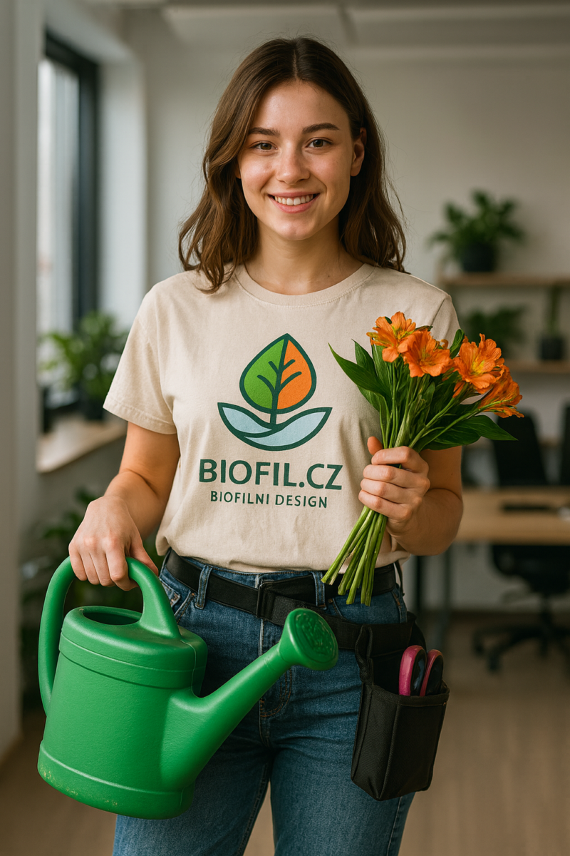Specialistka Biofil.cz s květinami